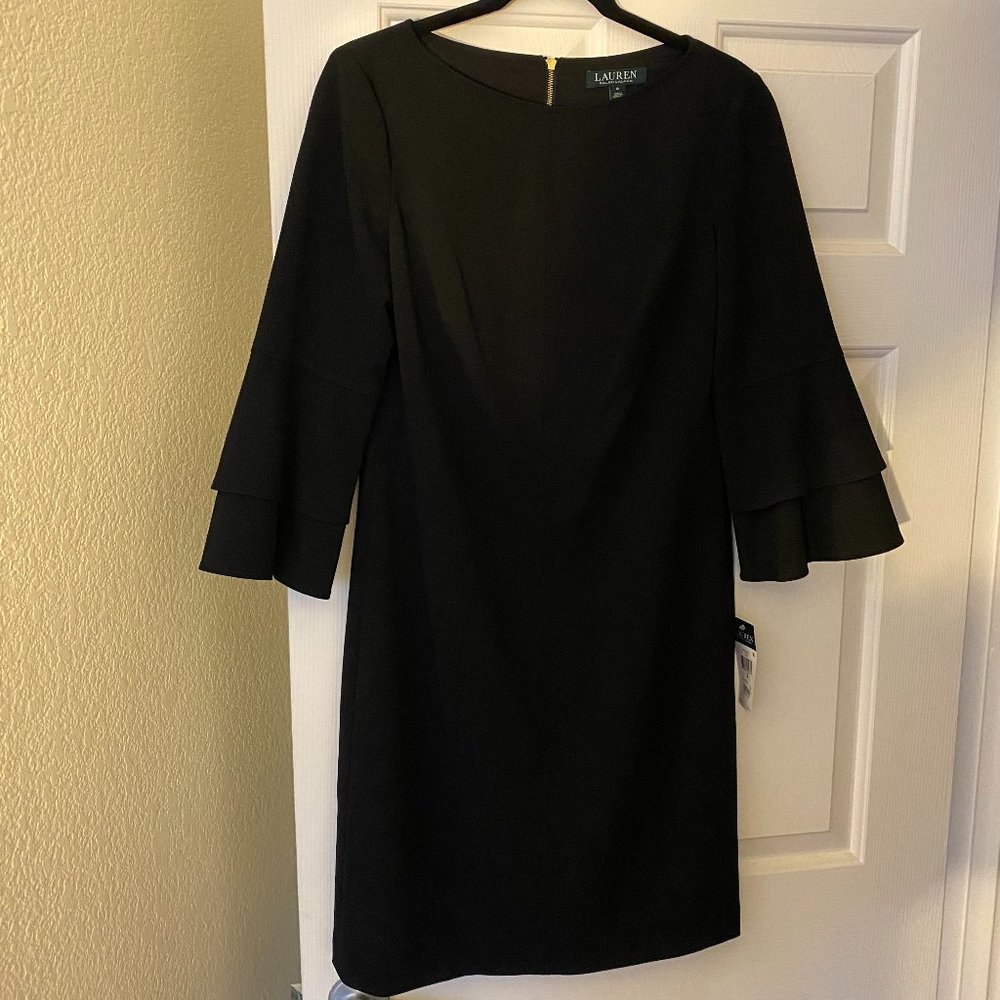 Lauren Ralph Lauren Black Midi Dress Size 6